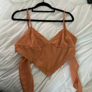 Orange Tie Going Out Top